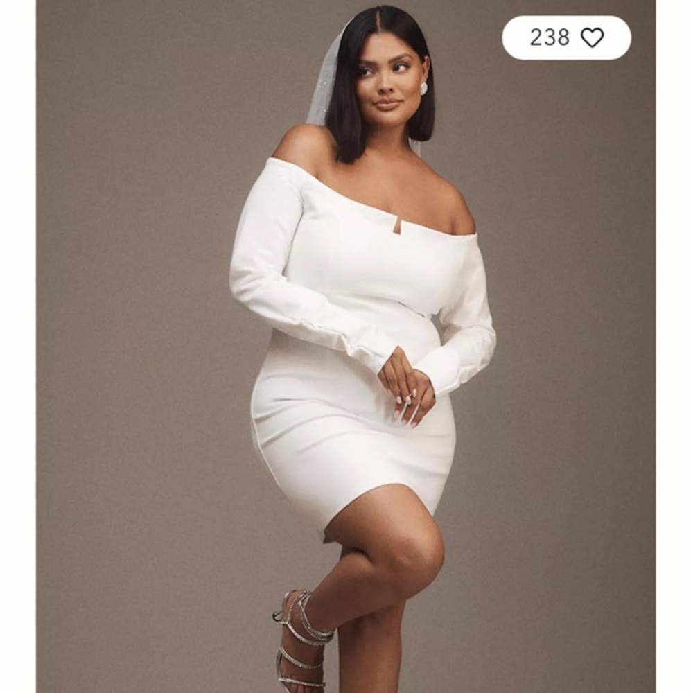 BHLDN Gianna Off-The-Shoulder Twofer Dress size L